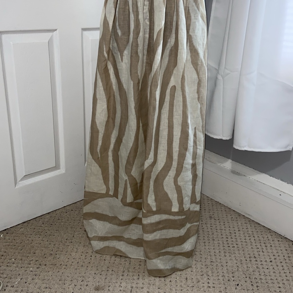 Banana Republic linen halter animal print maxi dress - Picture 3 of 8